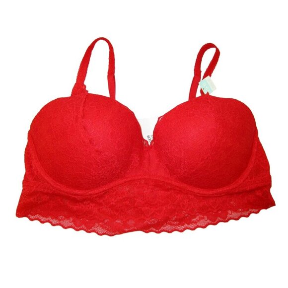 VICTORIA'S SECRET PINK LACE  BRALETTE PUSH UP‎ BRA L NEW WITH TAG - Picture 1 of 7